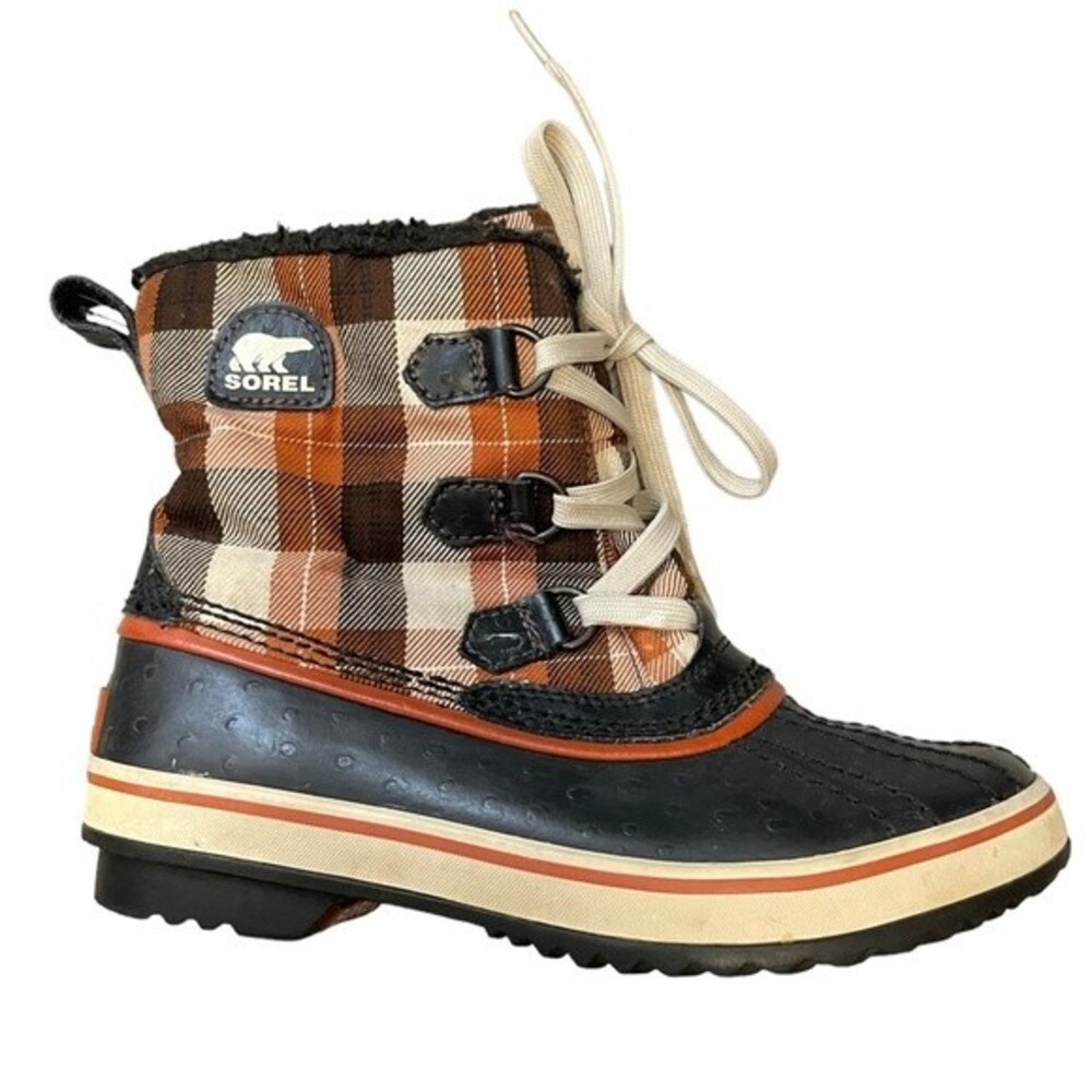 Children's Size 2 Sorel‎ Plaid rain snow duck boots